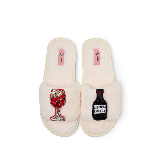 Paire de broches pour Chaussons - Vin rouge