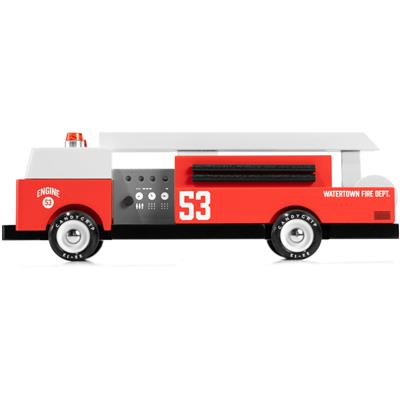 Voiture en Bois Candycar World - Camion de Pompier