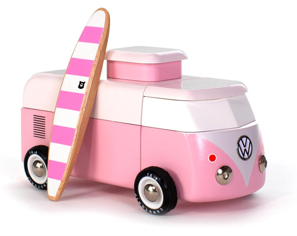 Voiture en Bois Candycar World - Van de Plage Rose