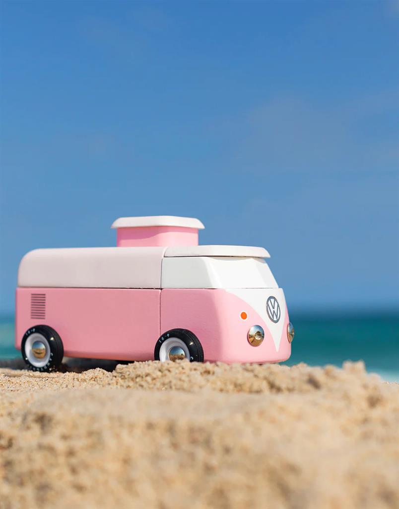 Voiture en Bois Candycar World - Van de Plage Rose