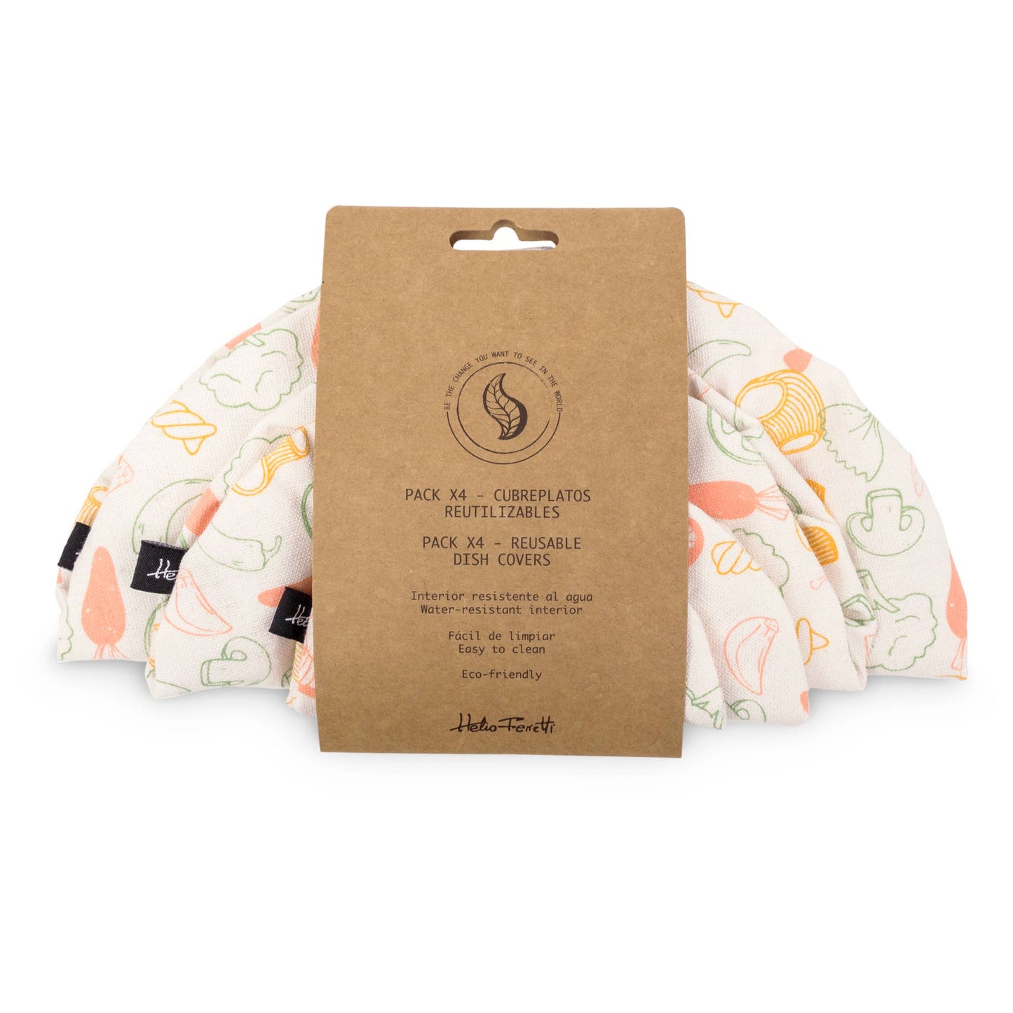 Pack 4 Couvercles de Plats Imprimés Alimentaires Helio Ferretti Vue 1