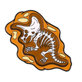 Spilla fossile di triceratopo