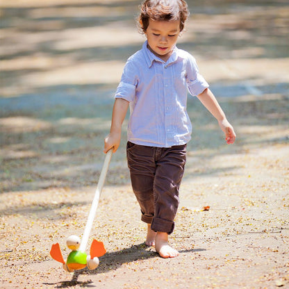 Push-along toy duck
