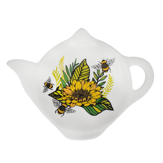 Löffelablage Sonnenblumen-Honigbienen-Teebeutelhalter