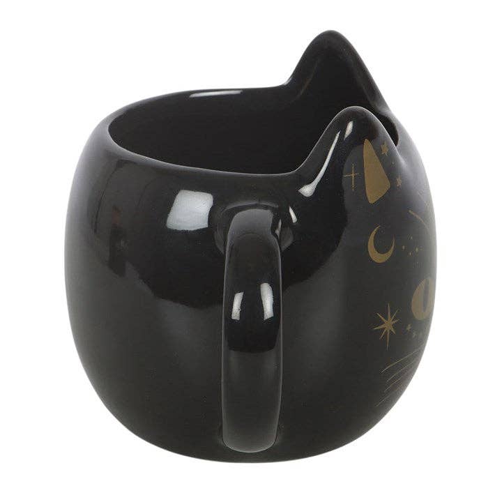3D Black Cat Head Mug