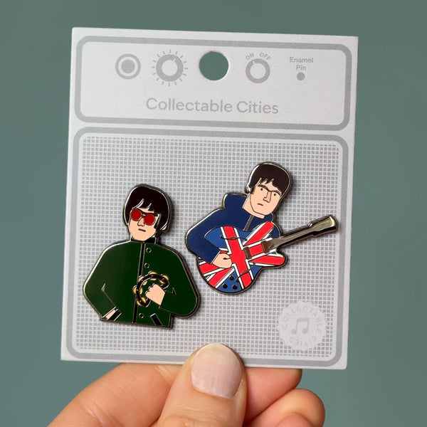 Oasis Enamel Pin Set, London Rock Music