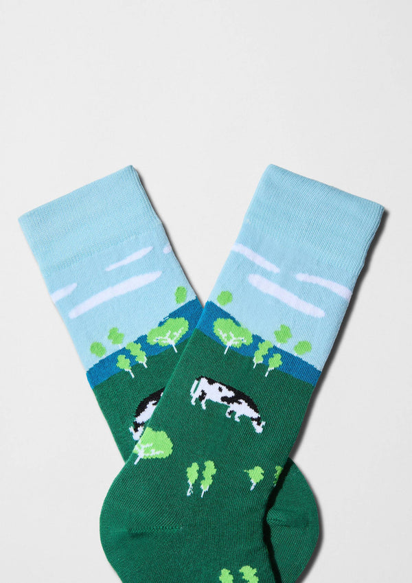 BeFarm - Chaussettes coton biologique: Vert / 41/46