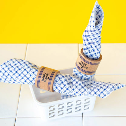 Ronds de serviette en bois – Collection Famille