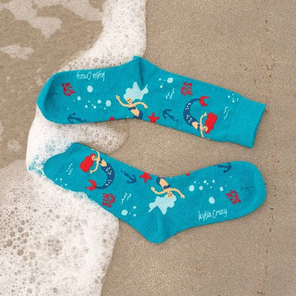 Funny Sirena Long Cotton Socks for Women/Men
