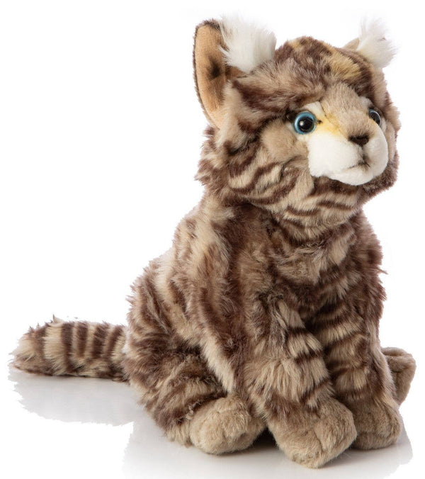 Peluche chat sauvage gris assis Uni Toys