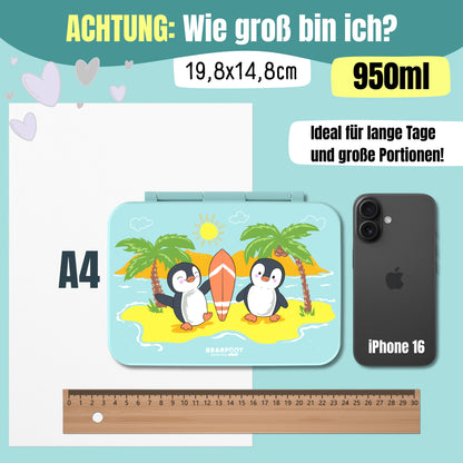 Bento Box with Compartments, Lightweight & Leakproof - Penguin