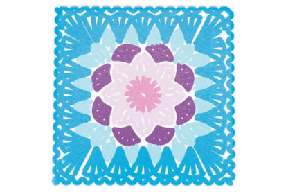 CROCHET SQUARE TILE 20CM 6 ASS. - 5901286