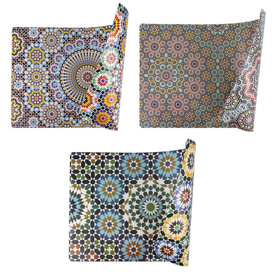 MARRAKECH DOUBLE-SIDED PLACEMAT 3 ASSORTED # - 5905217