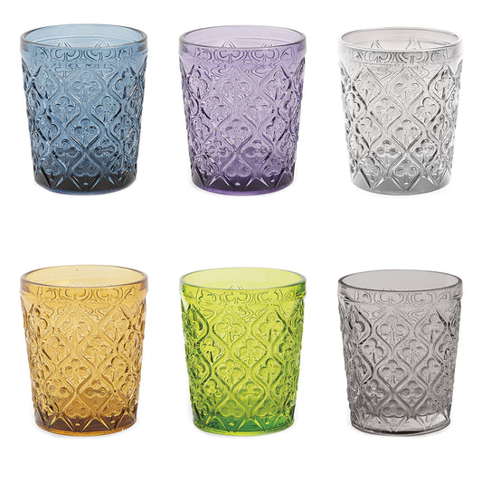 MARRAKECH SET OF 6 MULTICOLOR WATER GLASSES # - 5905223