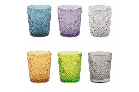 MARRAKECH SET OF 6 MULTICOLOR WATER GLASSES - 5905223