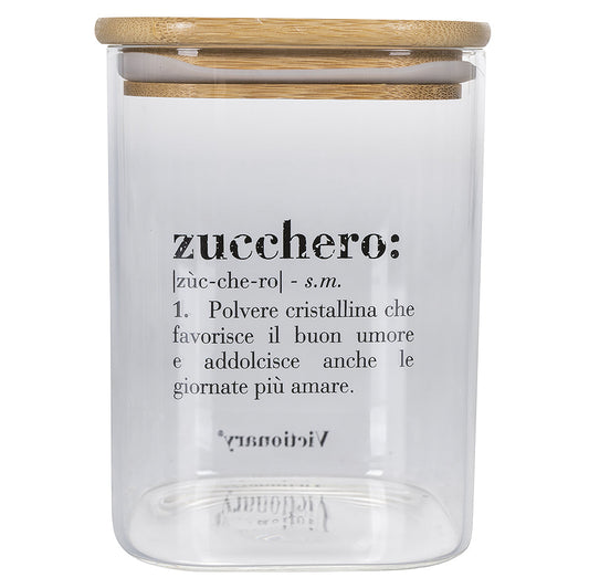 VICTIONARY SUGAR JAR GLASS BAMBOO 1L - 5906963