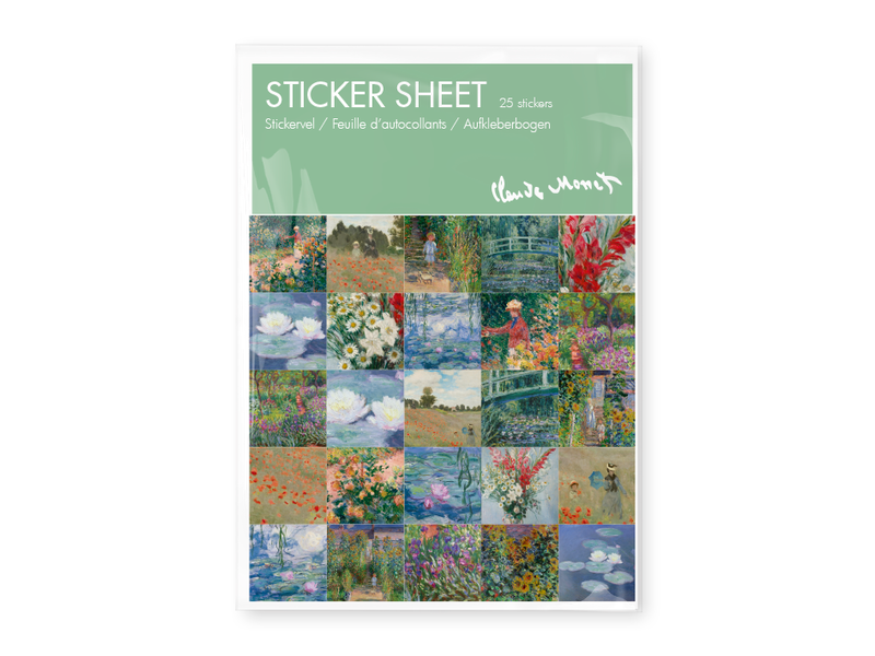 Claude Monet sticker sheet