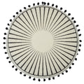 BLACK PAPER PLACEMAT WITH BLACK POM POMS - 5908804