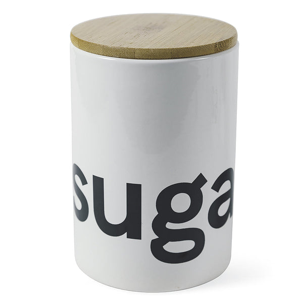 BAMBOO WHITE SUGAR JAR 750ML - 5909043