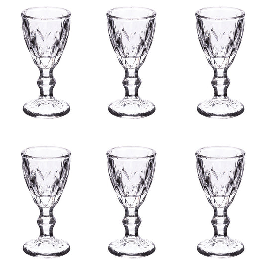 PRISMA SET 6 TRANSPARENT LIQUOR GLASSES - 5909854