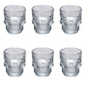 GLACE SKULL SET 6 TRANSPARENT LIQUEUR GLASSES - 5913489