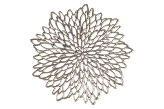 GOLD SET 6 FLOWER COASTERS - 5913912
