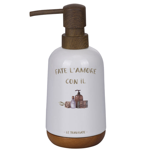 350 ml stoneware liquid soap dispenser, Le Travisate