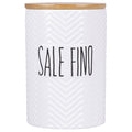 Dolomite Fine Salt Jar with Bamboo Lid 850 ml, Shapes