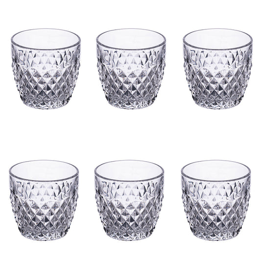 DIAMOND BALLOOM SET OF 6 TRANSPARENT GLASSES 350 ML - 5917070