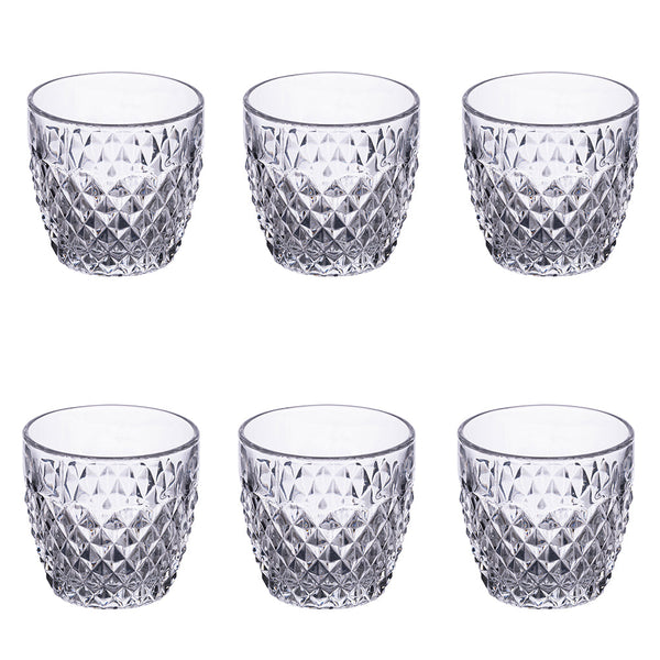 DIAMOND BALLOOM SET OF 6 TRANSPARENT GLASSES 350 ML - 5917070