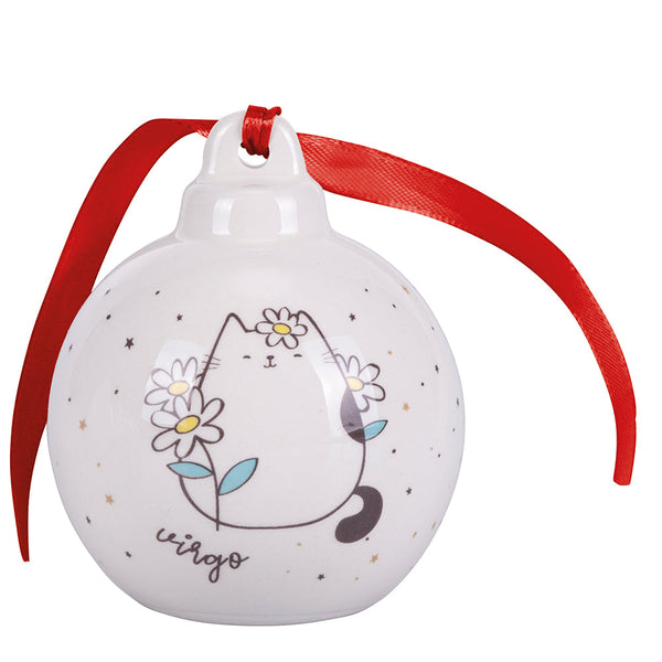 Ceramic Christmas bauble, Oroscocats Virgo