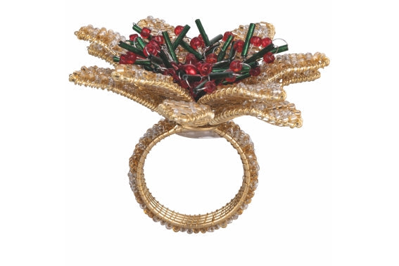 GOLD FLOWER NAPKIN RING - 5917967