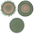 GREEN JUTE PLACEMAT 3 ASSORTED - 5918481