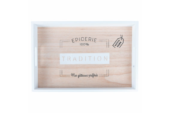 RECTANGULAR TRAY 45X30CM WOOD 3 ASST. - 5918711
