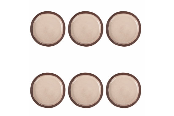 BRITTANY TERRA SET 6 PCS FLAT PLATE - 5918725
