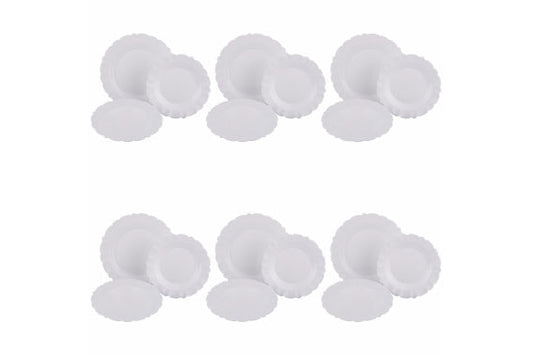 DINNER SET 18 PCS OPAL / SCALLOPED B - 5919315