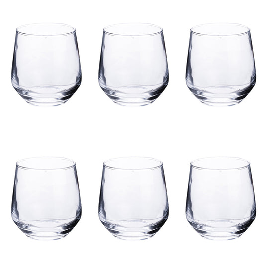 ELEGANCE SET OF 6 GLASSES TRANSP 365 ML - 5919644