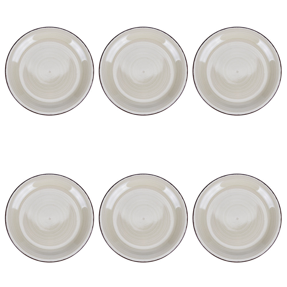 4 TONE SET 6PCS DINNER PLATE SAND - 5920535