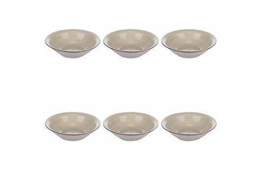 4 TONES SET 6PCS SAND SOUP PLATE - 5920541