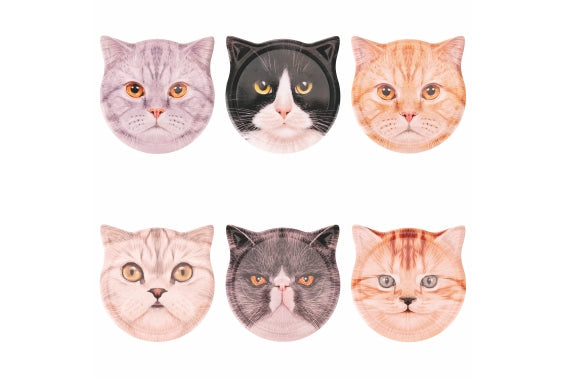 CATS FACE SMALL TILE 6 ASST. - 5920783