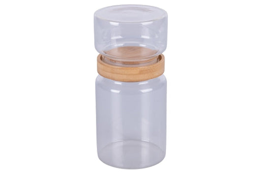 HIGH BOROSILICATE GLASS JARS / BAMBOO LID - 5921299