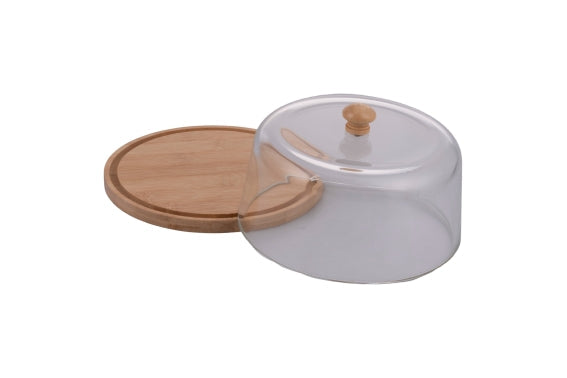 BAMBOO TRAY/GLASS DOME D.16,5 CM - 5921319