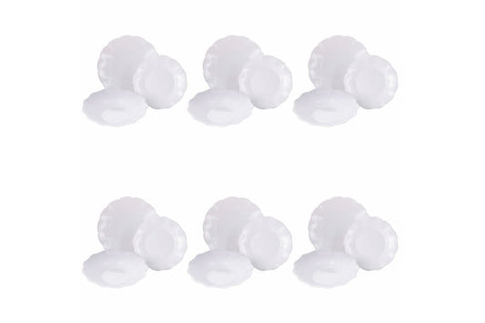 DINNER SET 18 PC OPAL / SCALLOPED A - 5921323