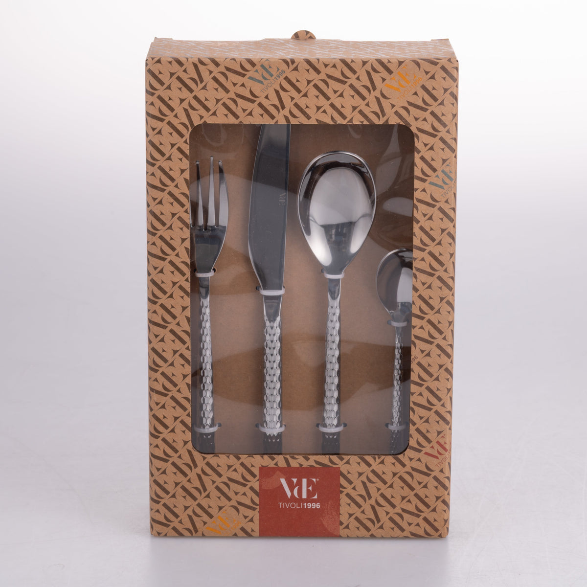 MALINDI 24PC SHINY SILVER CUTLERY SET - 5921478