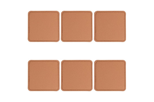 HORECA SET 6 COASTER BROWN 10X10CM - 5921717