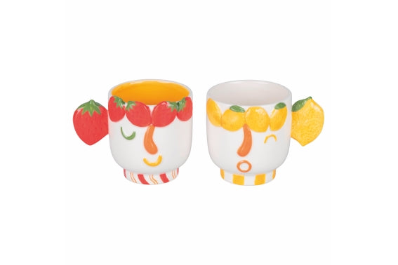 FRUIT LIFE 2 DESIGN ASSORTED FACE MUG - 5921848
