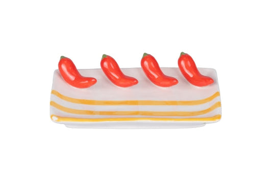 FRUIT LIFE SAUCER DECOR. 15X8.5CM CHILI - 5921858