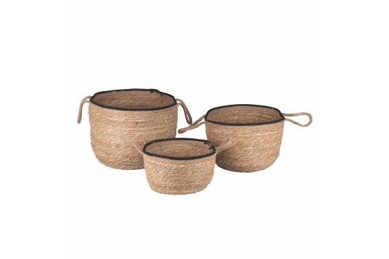 NATURAL SET OF 3 FIBER BASKETS - 5921926