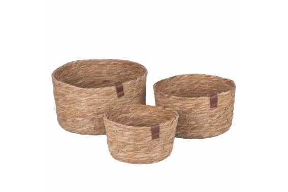 NATURAL SET OF 3 FIBRE BASKETS - 5921930