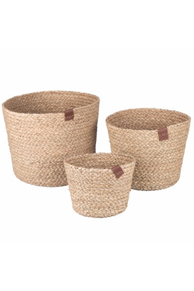 NATURAL SET OF 3 FIBER BASKETS - 5921934